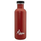 LAKEN Botella de Agua de Acero Inoxidable (1L - Rojo)...