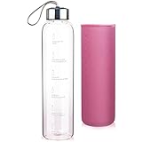 SHBRIFA Botella Agua Cristal de Borosilicato 450 ml...