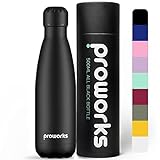 Proworks Botellas de Agua Deportiva de Acero Inoxidable...