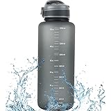 FLOWBUDDY Botella de agua de 1,5 litros, sin BPA, a...
