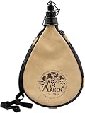 LAKEN Bota de Vino de Piel Curada Forma Curva, 1L -...